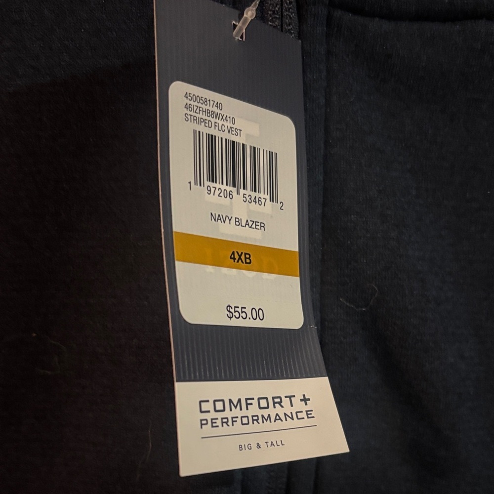 Izod Men's Dark Blue Vest - Picture 3 of 4